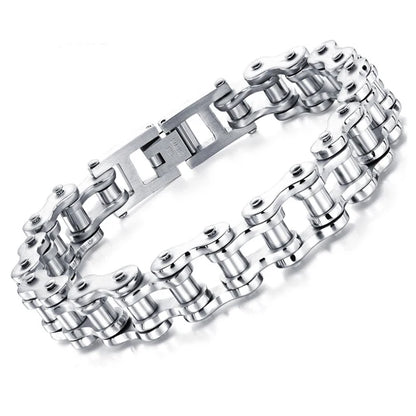 Top Quality Stainless Steel Biker Bracelet  Men's Motorcycle Chain Punk Rock Male Bracelet Biker Bicycle Bracelets For Men