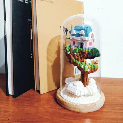 WiseHawk Micro Building Blocks One Piece Wedding Dress Light Tree House Kids Mini Brick Toys con caja de presentación y luz LED