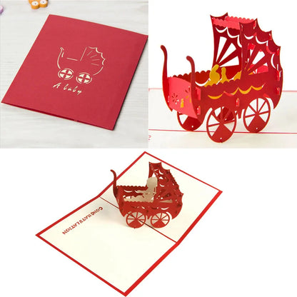38 Styles 3D Pop Up Greeting Card Love In Hands Birthday Wedding Halloween Christmas Valentines' Day New Year Xmas Kids Gift