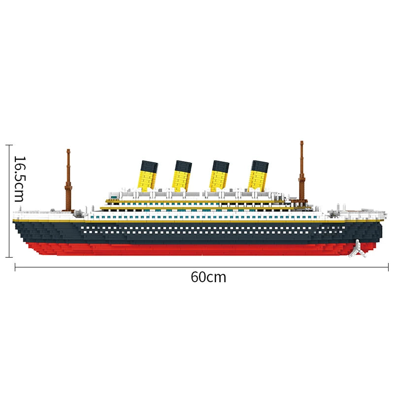3800 Pcs Diamond Mini Blocks Model Building Bricks Ship Rms Cruise Titanic Sets Kits City Technical