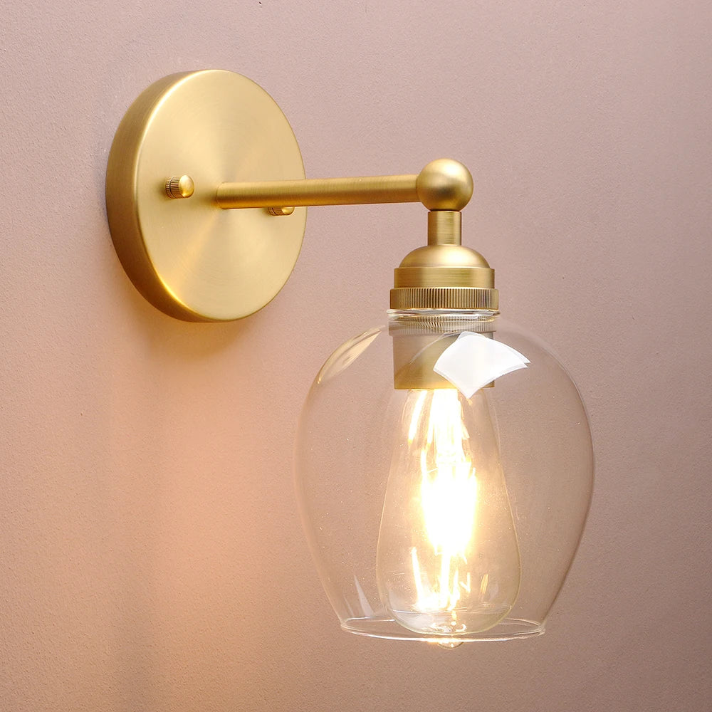 Permo Nordic Industrial Loft Rustic Glass Wall Light , Decorative Lighting for Kitchen Bedroom Corridor Cafe Bar Restaurant
