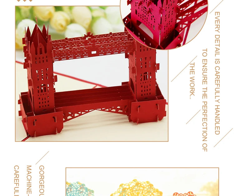 3D Pop UP Invitations Card 3D Paper World Attractions Birthday Greeting Cards 3D Tourist Postcard Save The Date Boy Gift Card