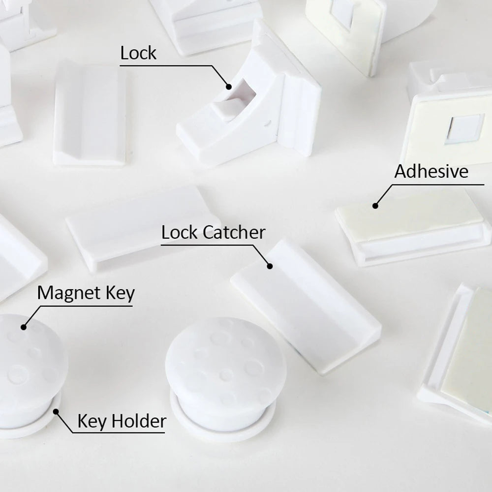 Baby Safety Lock Invisible Lock Kids Security Drawer Latch Cabinet Door Magnetic Child Safety Lock Limiter  Children Protection
