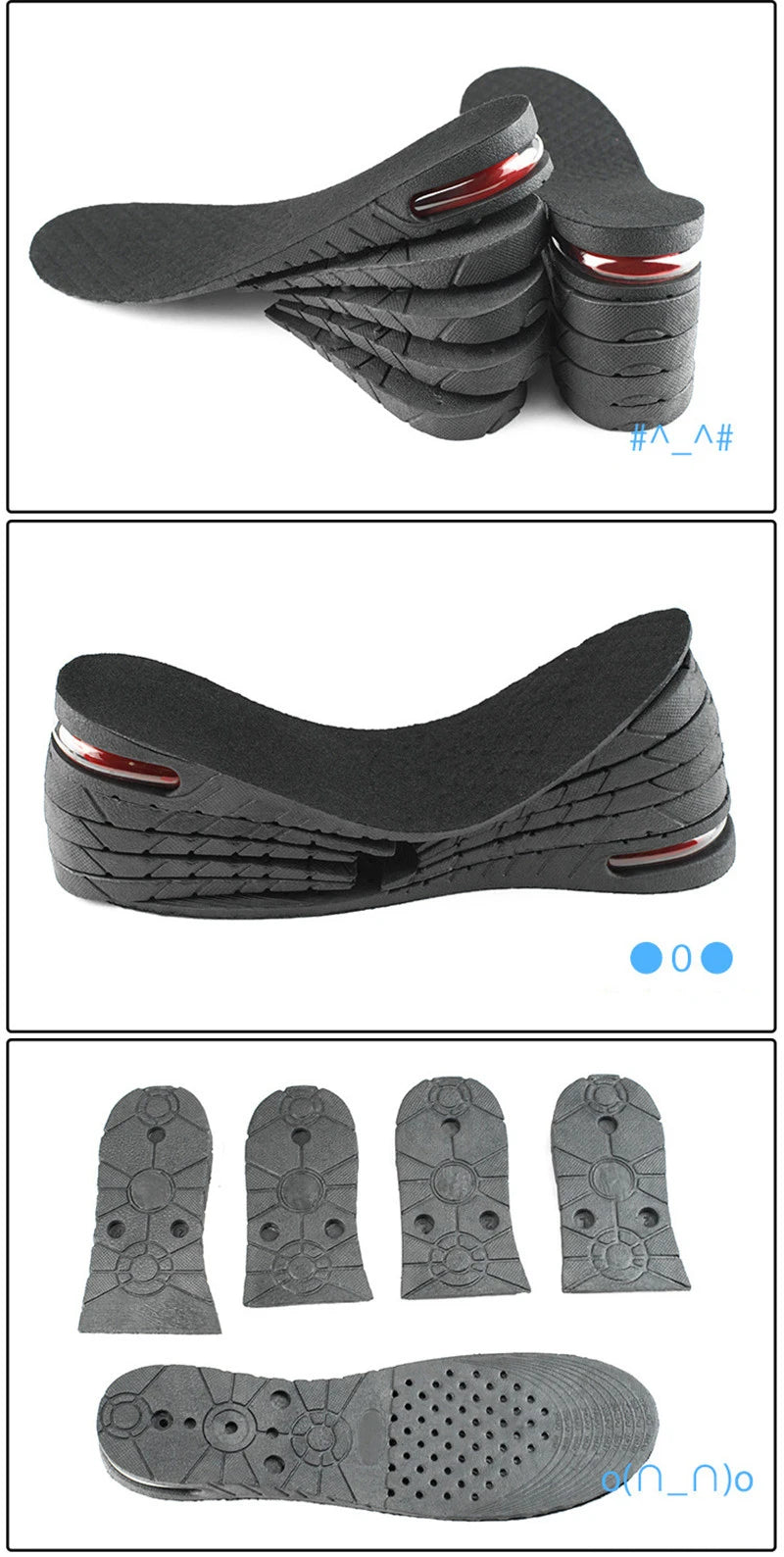 6cm Adjustable insole Unisex Quality Insoles Insert Higher Shoe Pad Memory Foam Lifts Inserts Free Size Cushion for Men Women