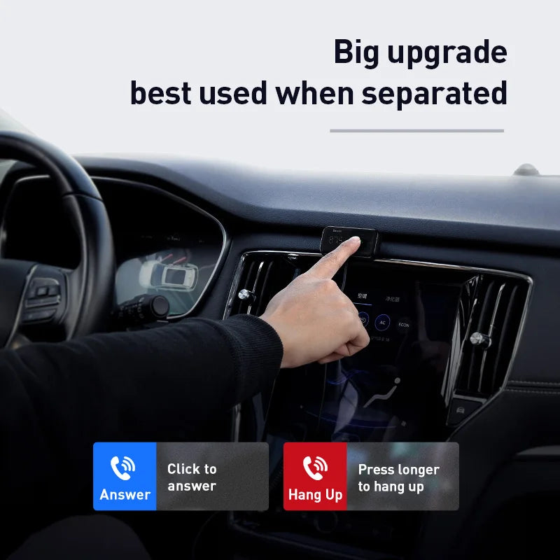 Transmisor modulador FM Baseus con Bluetooth 5.0, radio FM, cargador USB de 3,1 A, kit manos libres para coche, transmisor FM de audio auxiliar inalámbrico