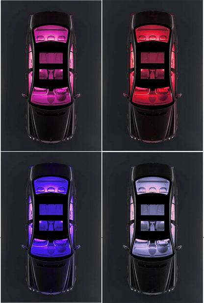 Car Foot Ambient Light RGB LED Car Interior Lights USB Cigarette  Lighter Backlight Music Control Wireless App Atmosphere Lights