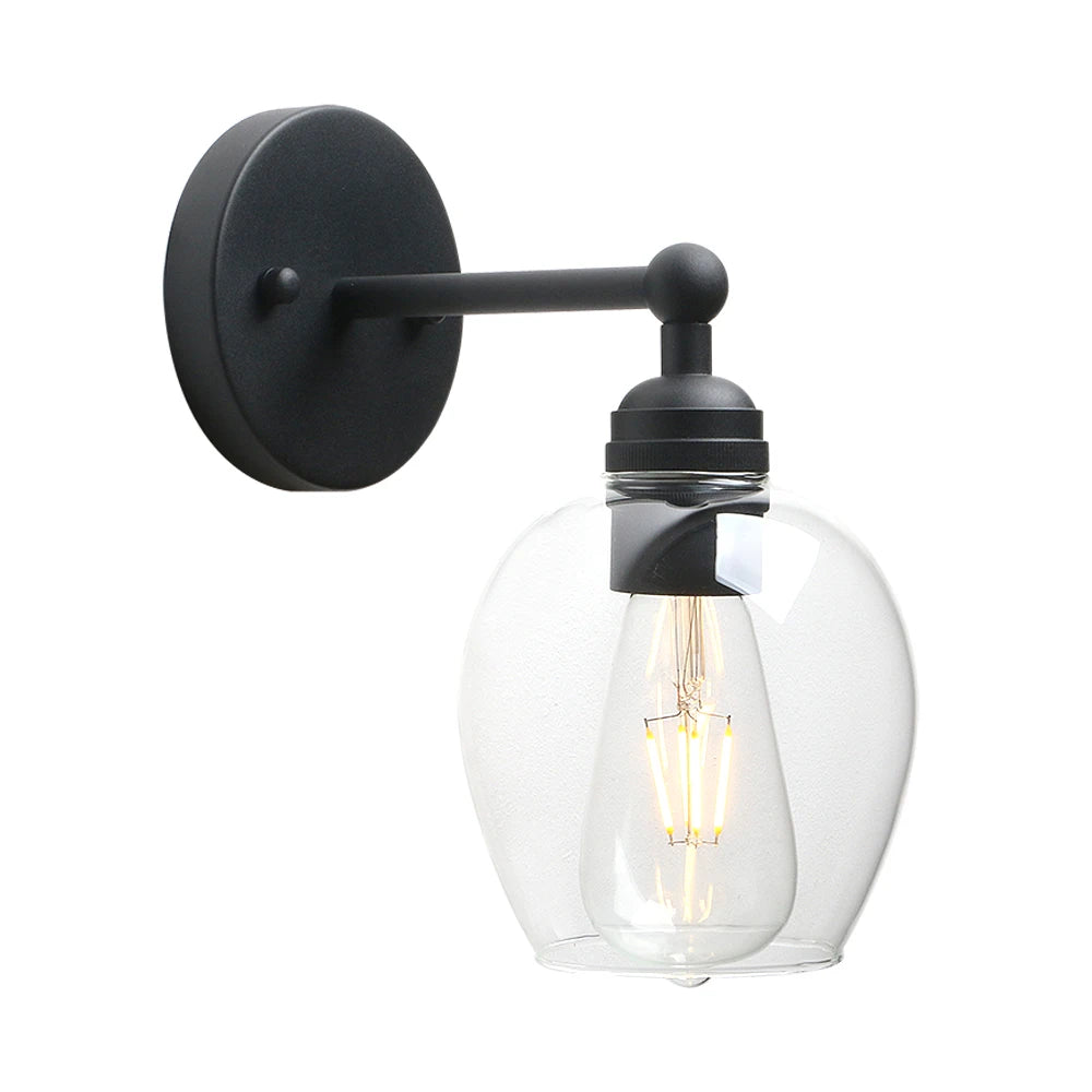 Permo Nordic Industrial Loft Rustic Glass Wall Light , Decorative Lighting for Kitchen Bedroom Corridor Cafe Bar Restaurant