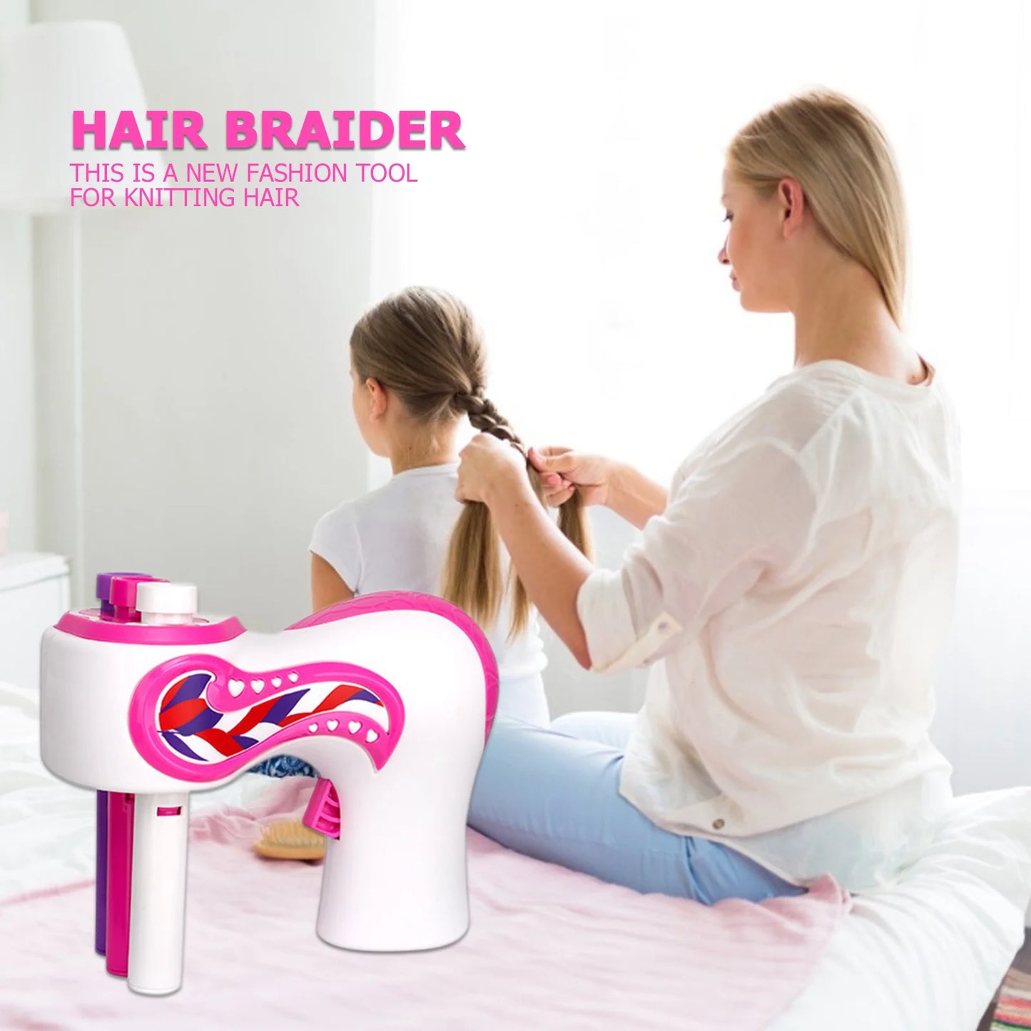Trenzadora de cabello automática, máquina eléctrica para tejer cabello, bricolaje, rollo de tejido torcido, herramientas de peinado para trenzas torcidas, regalo para niña