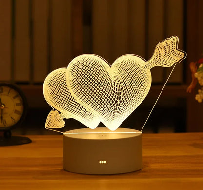 3D Cute Kids DIY Lamp LED Night Light Valentines Day Gift Wedding Decoration Baby Shower Kids Birthday Party Rabbit Easter Decor