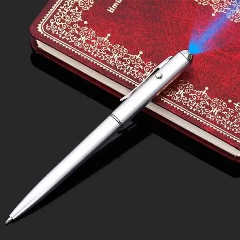 50pcs Office Supplies Material Escolar School Supplies Invisible Ink Pen With Uv Light Magic Secret Spy Ballpoint Wholesale