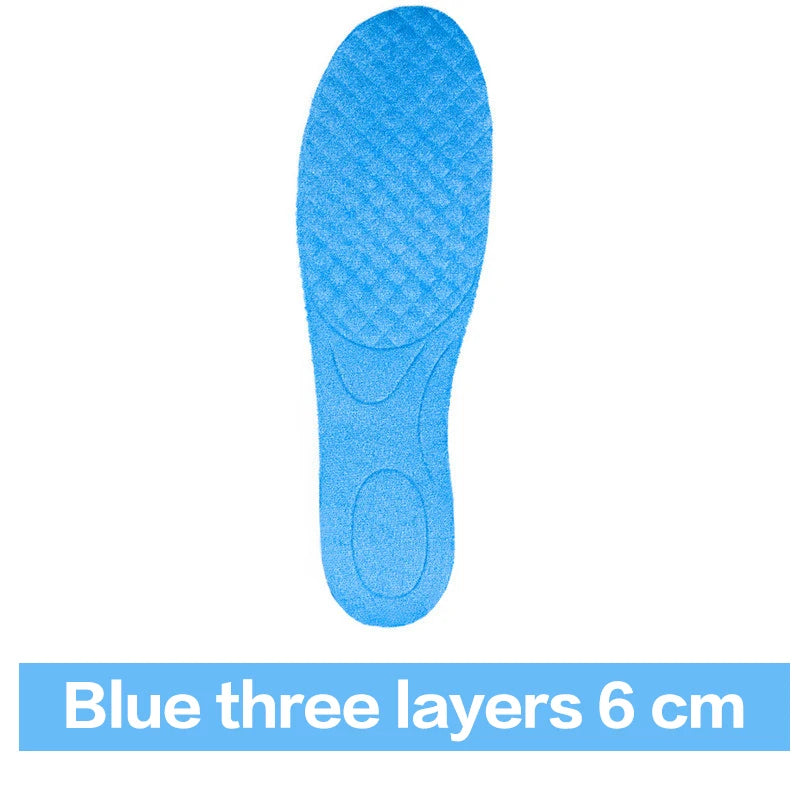 6cm Adjustable insole Unisex Quality Insoles Insert Higher Shoe Pad Memory Foam Lifts Inserts Free Size Cushion for Men Women