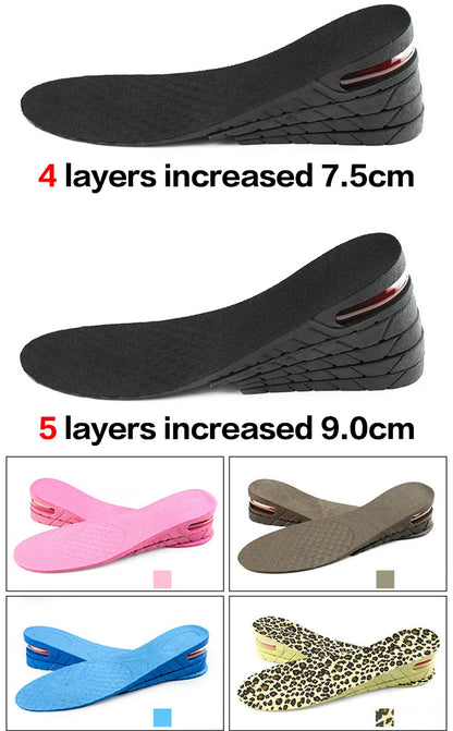 6cm Adjustable insole Unisex Quality Insoles Insert Higher Shoe Pad Memory Foam Lifts Inserts Free Size Cushion for Men Women