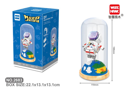 WiseHawk Micro Building Blocks One Piece Wedding Dress Light Tree House Kids Mini Brick Toys con caja de presentación y luz LED