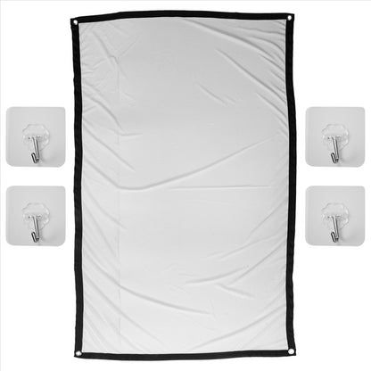 Portable Projector Screen for Home Theater Outdoor HD White Foldable Anti- (60Inch)