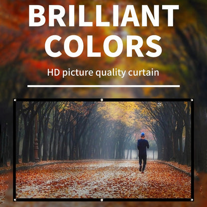 Portable Projector Screen for Home Theater Outdoor HD White Foldable Anti-Crease (84Inch)