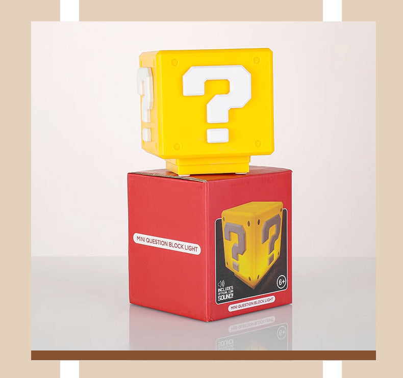 same type of voice charging USB induction Mario question mark light creative night light overhead childhood game light