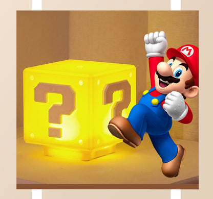 same type of voice charging USB induction Mario question mark light creative night light overhead childhood game light