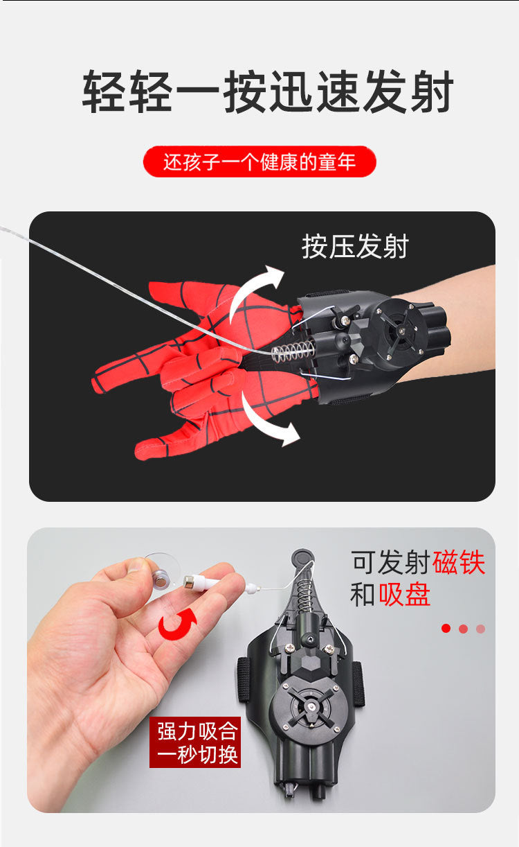 2024 New Ml Legends Spiderman Web Shooters Usb Charging Spider Man Wrist Launcher Cosplay Peter Parker Props Gloves Toys Gifts