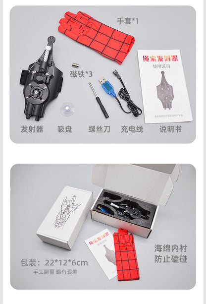 2024 New Ml Legends Spiderman Web Shooters Usb Charging Spider Man Wrist Launcher Cosplay Peter Parker Props Gloves Toys Gifts