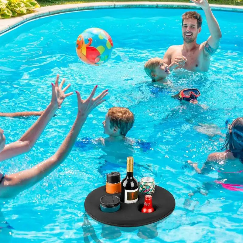 5 Holes Floating Drink Holder Hot Tub Drink Tray With Floating Tray For Pool Parties Beach Spa Hot Tub Drink Floaties Pool