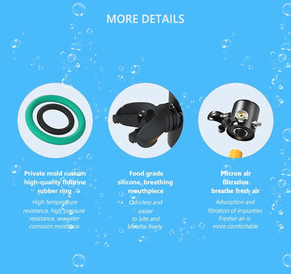 Trimix lung tank with snorkeling mask 0.5L underwater sports professional suit scuba tank diving equipment
