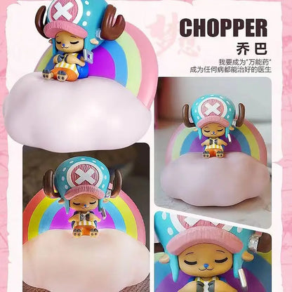 One Piece Cursed Devil Fruit Night Light 10CM Anime Action Figure Model Luffy Rubber Ace Burning Surgery Darkness LED Lamp Toys