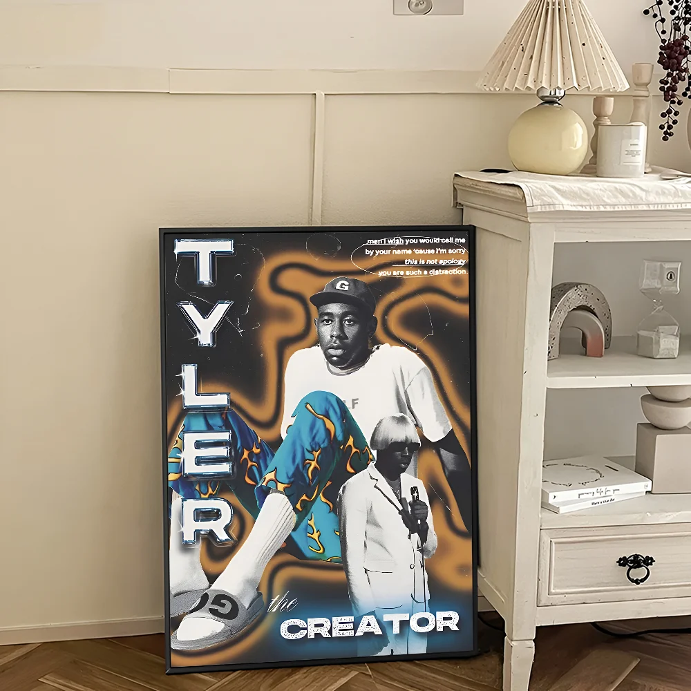 Rapper Tyler The Creator DIY Sticky Poster Waterproof Paper Sticker Coffee House Bar Home Decor