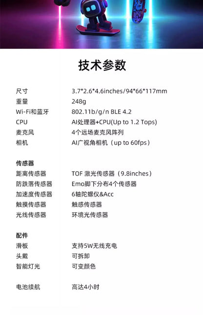 Smart Emo Robot Intelligent Emotional Voice Emopet Interaction Accompany Ai Children's Electronic Emo Pet Desktop Decoration Toy