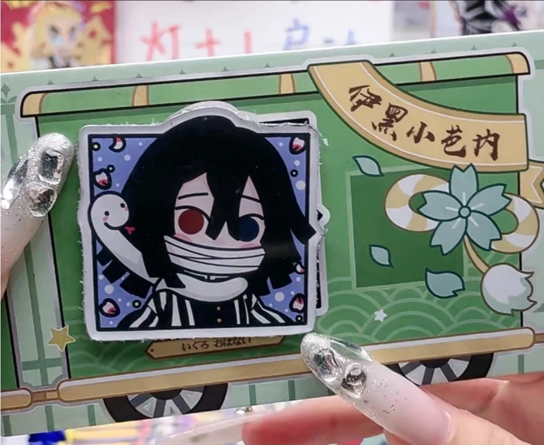 Anime Demon Slayer Quicksand Cards Kanroji Mitsuri Kochou Shinobu Iguro Obanai Uzui Tengen Collection Cards Birthday Gifts Toys
