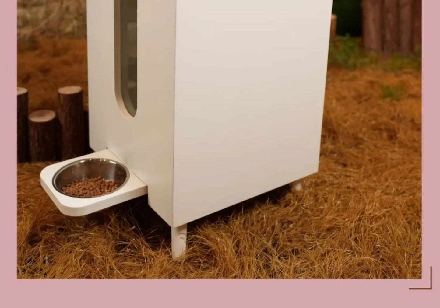 Pet Feeder Grain Storage Dogs and Cats Feeding Wooden Moisture-Proof