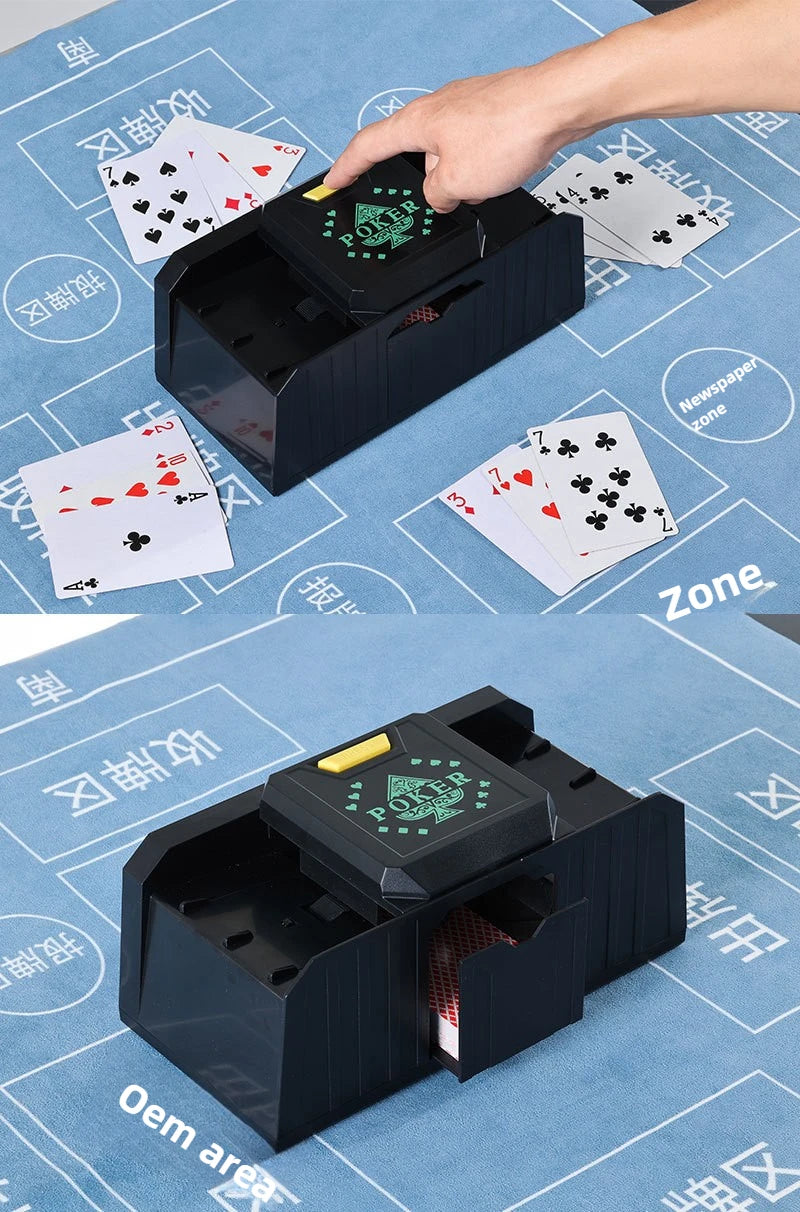 Mélangeur de cartes automatique Mélangeur de cartes de poker électrique à 2 jeux Mélangeur automatique de cartes à capteur / chronométré Machine de mélange de poker