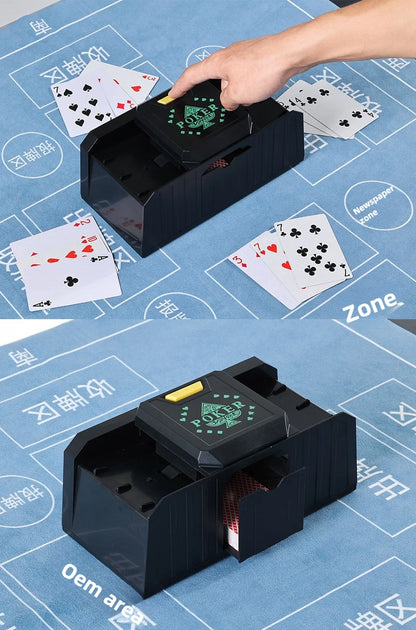 Mélangeur de cartes automatique Mélangeur de cartes de poker électrique à 2 jeux Mélangeur automatique de cartes à capteur / chronométré Machine de mélange de poker