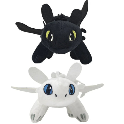 20cm Plushies Dragon Toys Toothless Toys Kawaii White Black Dinosaurs Animal Stuffed Plush Toys Kid Birthday Gifts for Kids Boy