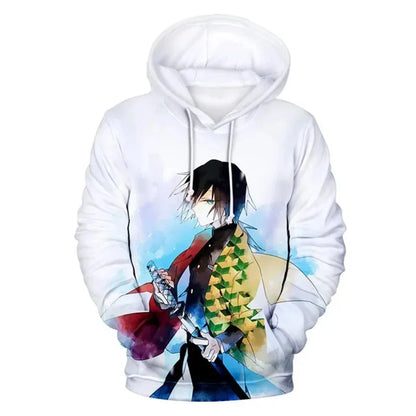 2024 New Men's Hooded Sweater Spring and Autumn Coat anime Cartoon Fashion Boys' Sweater