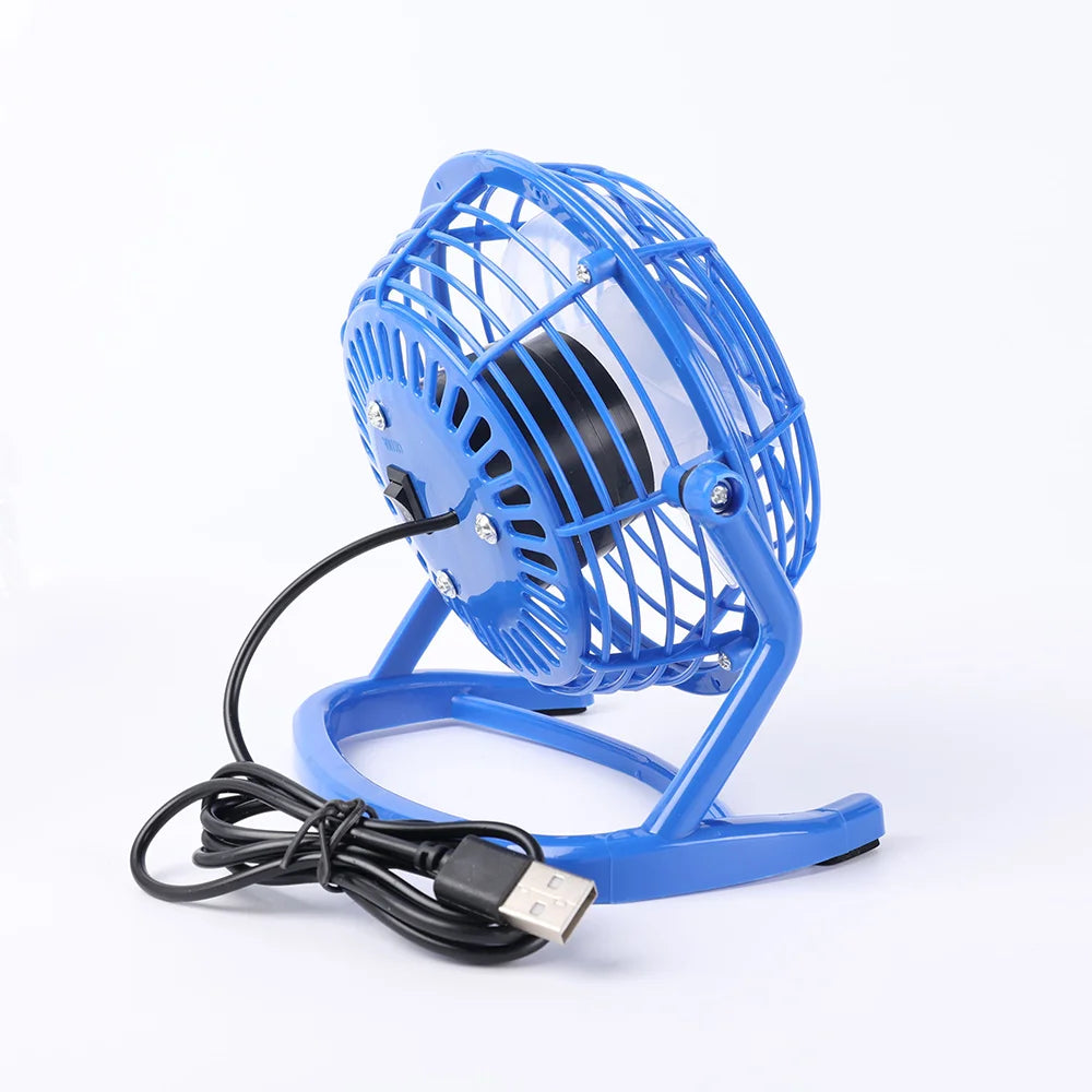USB Silent Fan Desk Cooler for Laptop Notebook Desktop PC Ofiice Summer Cooling Fan 4 Blades Rotatable USB Mini Fans Socket