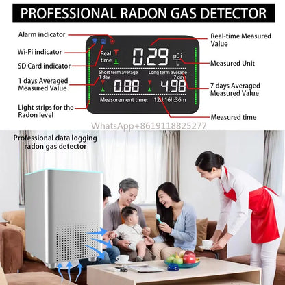 Portable Air soil water radon detector granite basements Radon Detector ceramic marble tile monitor Gas Detectors Smart Radon t