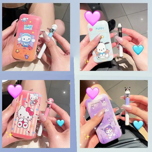 Sanrioed Kuromi Lighter Kawaii Cartoon Anime Cinnamoroll My Melody Creative Personalized Cool Pattern Y2K Boyfriend Friend Gift