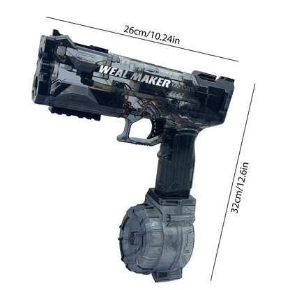 Transparent Glock Full Automatic Squirt Water Gun Spray Blaster Electric Water Pistol Toy Summer Pool Outdoor Toy for Kids Adult