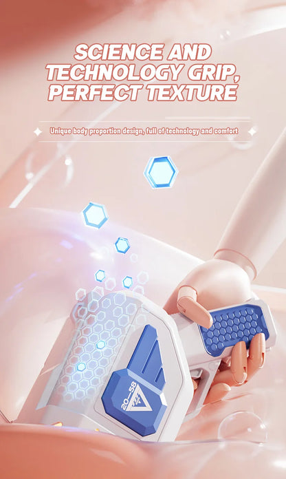 Pistola de burbujas con forma de cohete, 36 agujeros, máquina de burbujas de jabón, soplador automático con luz, juguetes para niños, regalo para el día de los niños