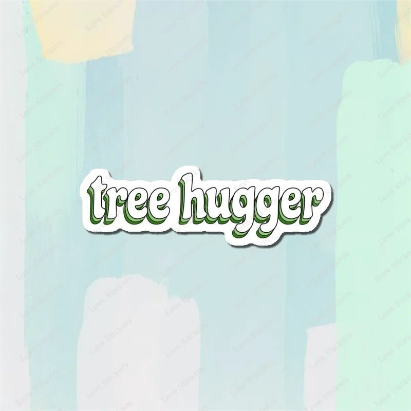Retro Tree Hugger 5PCS Stickers for Living Room Bumper Anime Cute Kid Car Art Print Window Home Decor