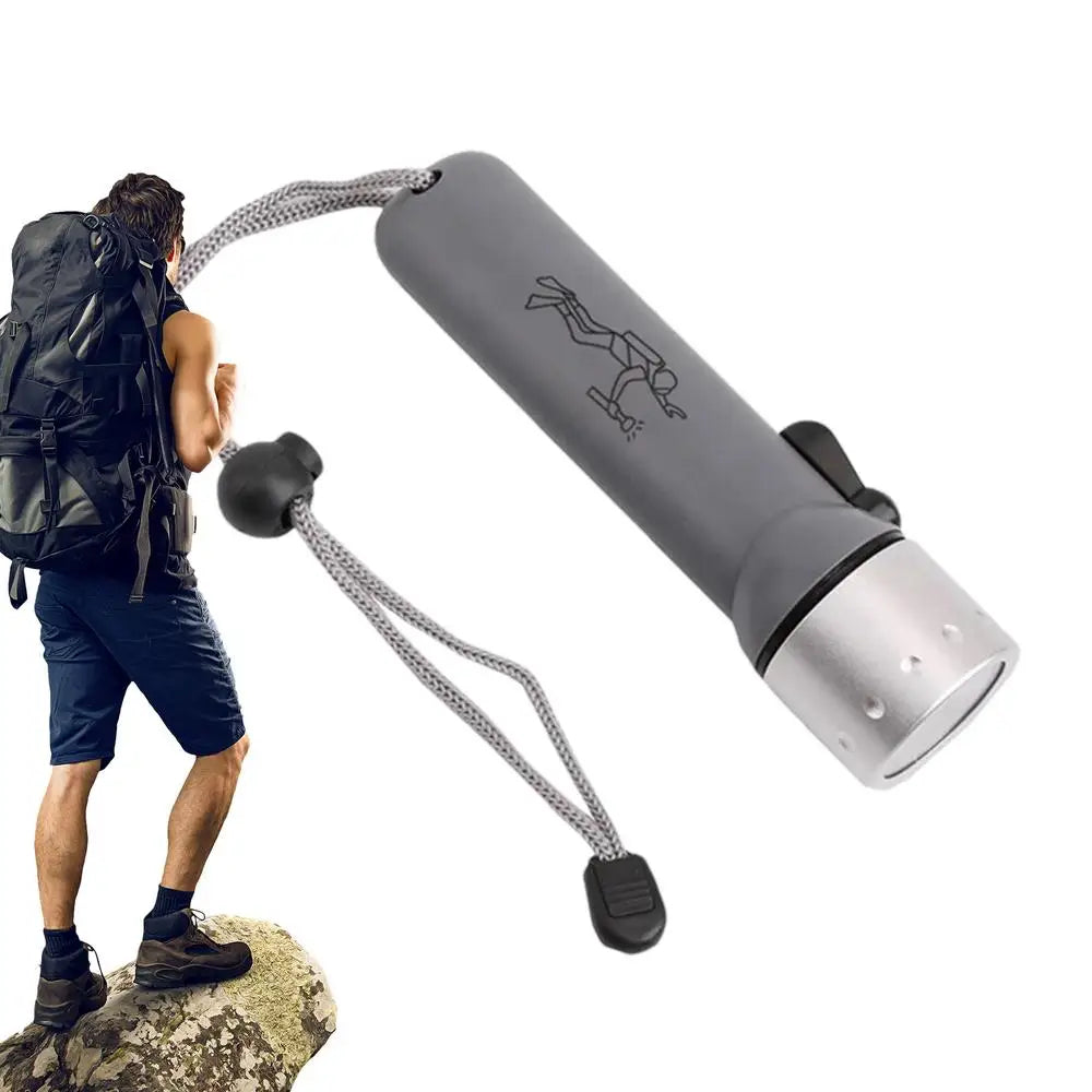 Underwater Flashlight Submarine Lights Batteried Dive Torch Snorkeling Light Underwater TPC-7 Waterproof LED Submersible Safety