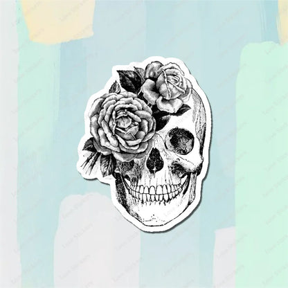 Vintage Anatomical Medical Skull Illustration 5PCS Stickers for Living Room Bumper Anime Cute Kid Car Art Print Window
