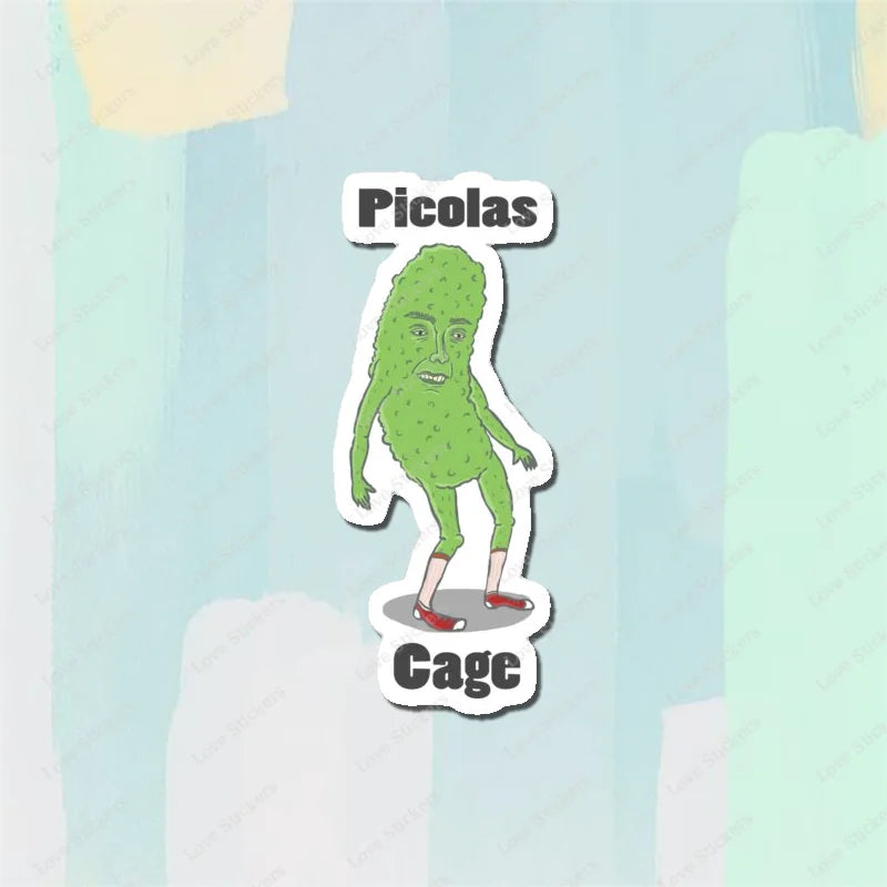 Picolas Cage 5PCS Stickers for Living Room Bumper Anime Cute Kid Car Art Print Window Home Decor