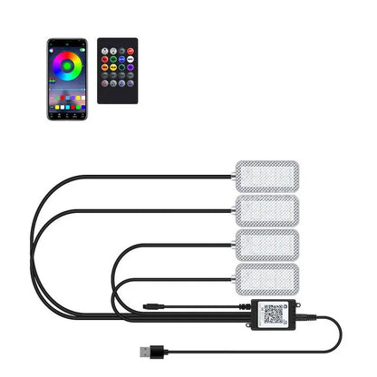 Car Foot Ambient Light RGB Led Lamp Usb For Toyota Hilux Corolla chr 4runner Crown RAV4 Wireless Remote APP Control Accessories