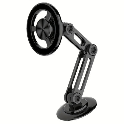 Aluminum Alloy Magnetic Car Mobile Phone Holder, Anti-shake Telescopic Folding , Strong Adhesive, 360° Rotatable Adjustable