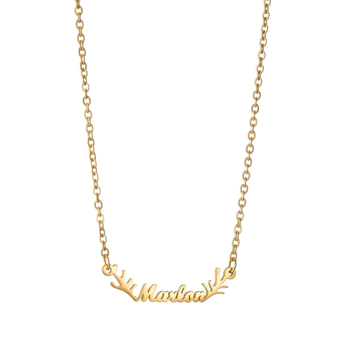 Atoztide New Personalized Custom Name Wing Necklaces Letters Stainless Butterfly Pendant Chain for Women Christmas Jewelry Gift