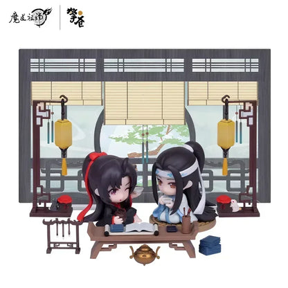 The Founder of Diabolism Q Version Action Figure Pvc Cute Wei Wuxian Lan Xichen Anime Model Statue Doll Collection Kids Toy Gift