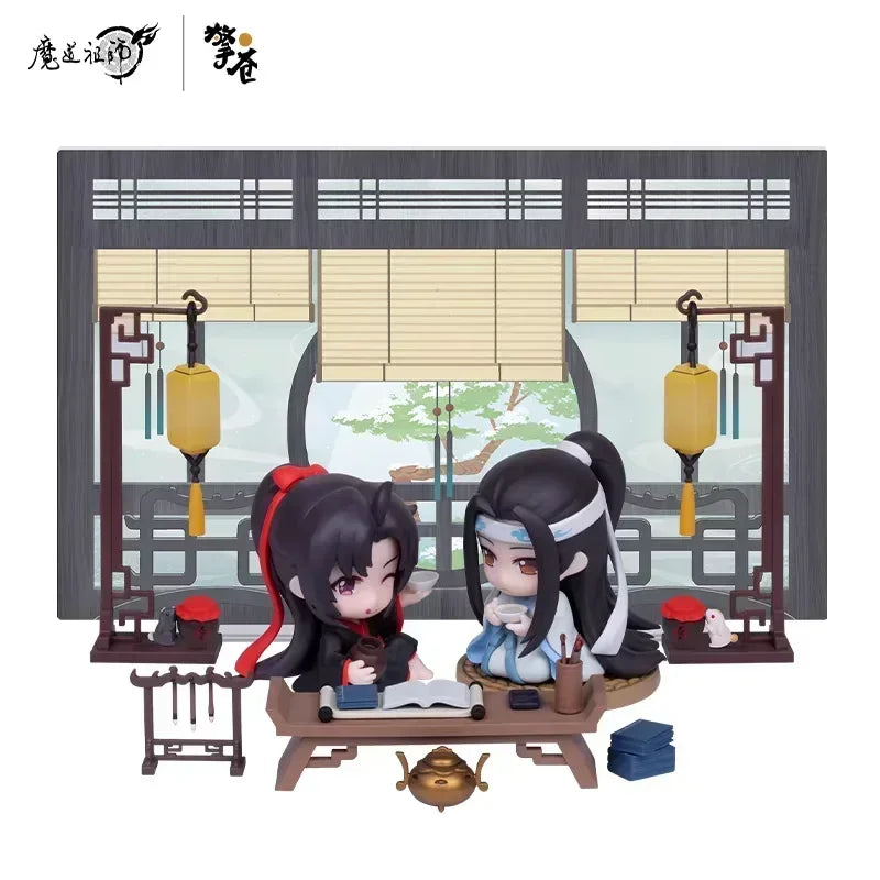The Founder of Diabolism Q Version Action Figure Pvc Cute Wei Wuxian Lan Xichen Anime Model Statue Doll Collection Kids Toy Gift