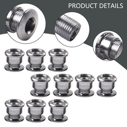 10 piezas de pernos para bielas de bicicleta, pernos simples, dobles y triples, tornillos de acero para platos y platos, tornillos para platos y tuercas, accesorios para bicicletas
