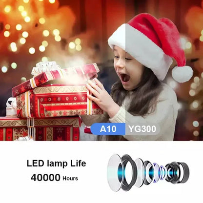 Proyector Yinzam Drop Shipping A10, miniproyector inalámbrico con pantalla de espejo para teléfono inteligente, WiFi, con proyectores de video portátiles de 1080p
